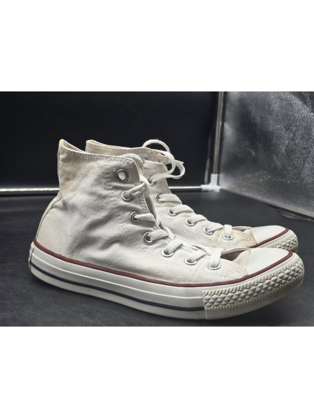 Converse Chuck Taylor All Star Dainty Shoes Mens 5 White Stained Sneakers M7650